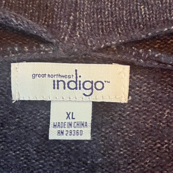 Great Northwest Indigo Blue Cardigan Size XL - Picture 5 of 6